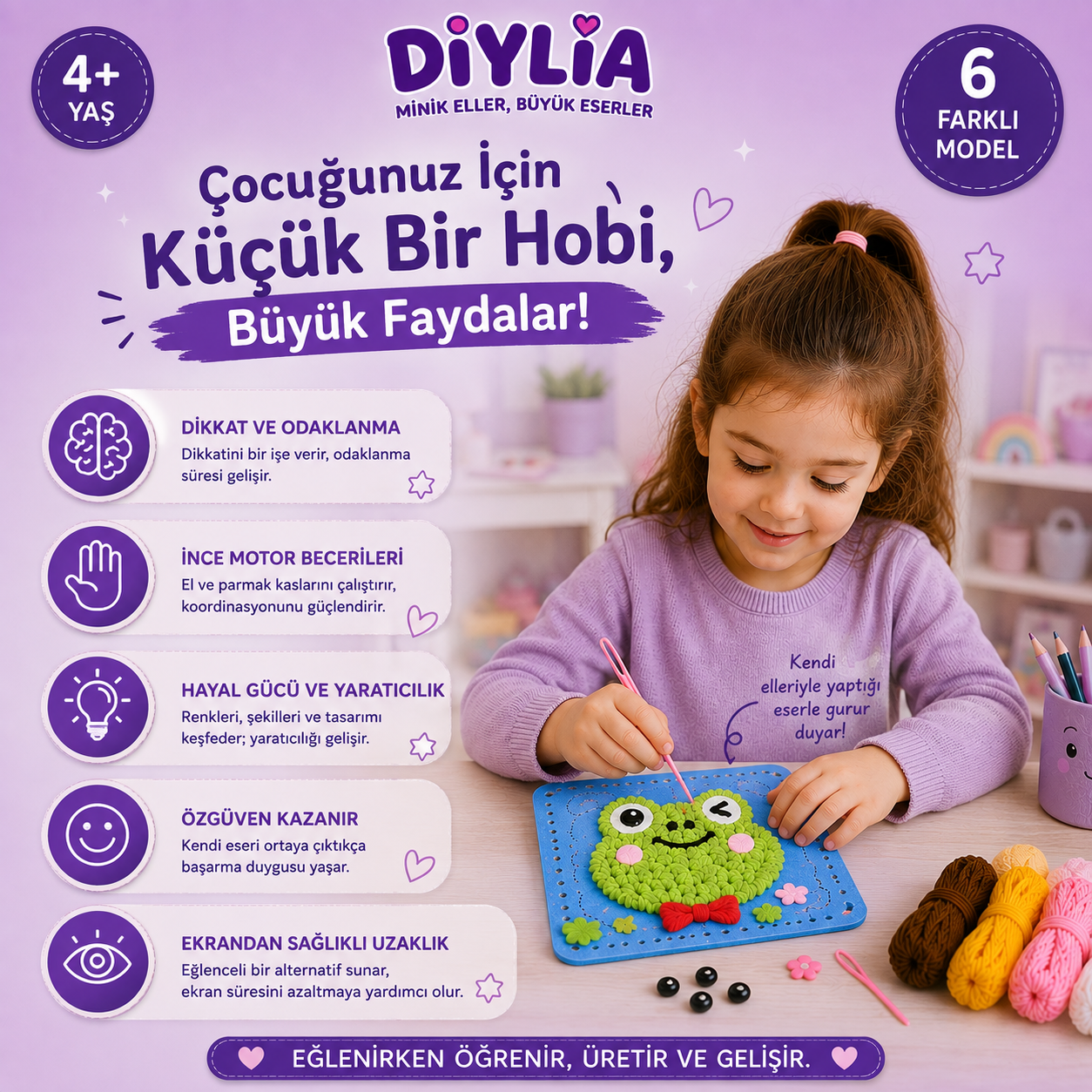 Minik Tasarımcı Örgü Seti - 6'lı