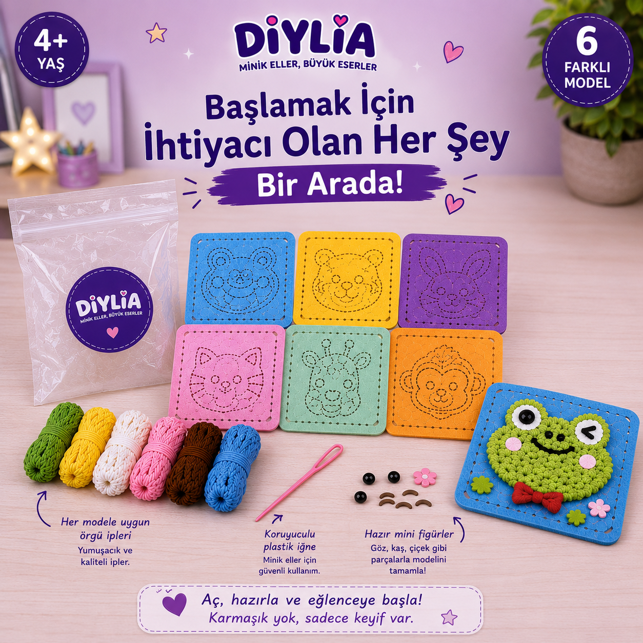 Minik Tasarımcı Örgü Seti - 6'lı