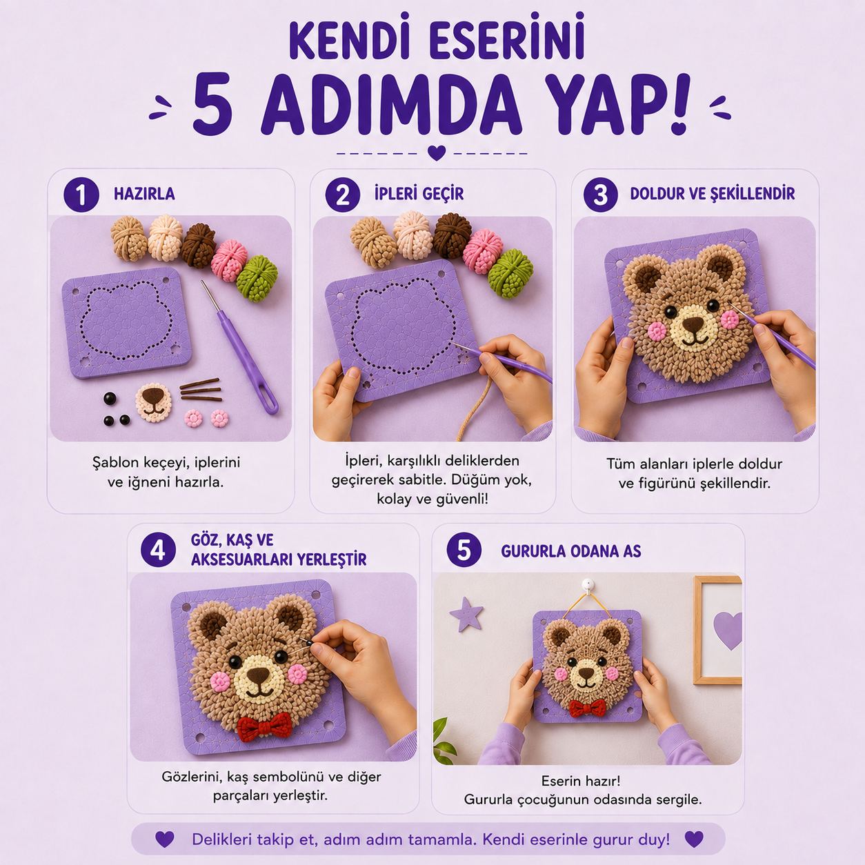 Tatlı Ayıcık Çocuk Örgü Kiti