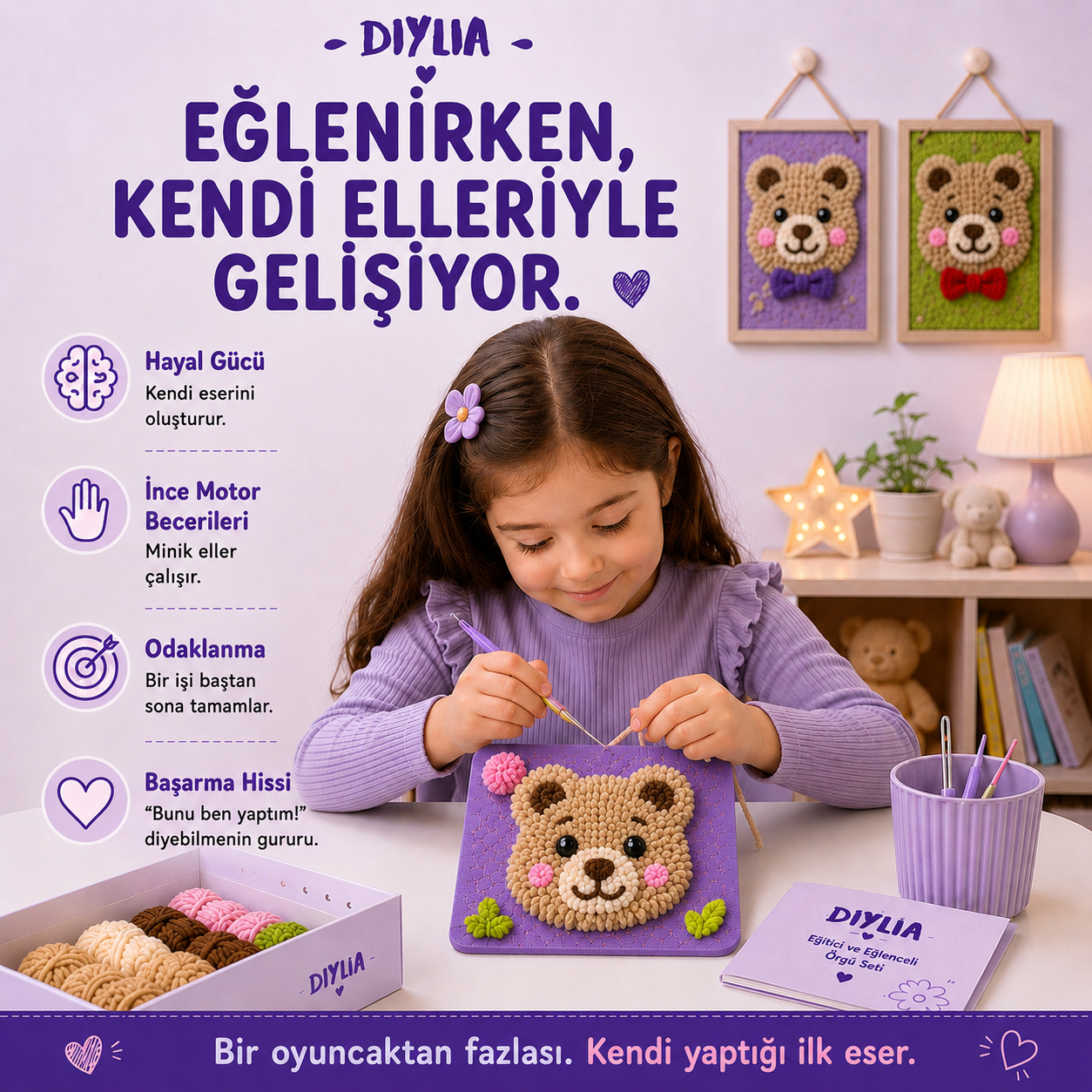 Tatlı Ayıcık Çocuk Örgü Kiti