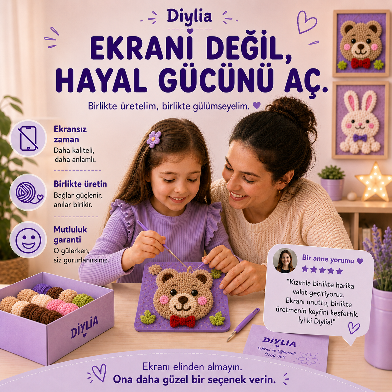 Tatlı Ayıcık Çocuk Örgü Kiti