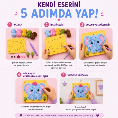 Maviş Fil Çocuk Örgü Kiti