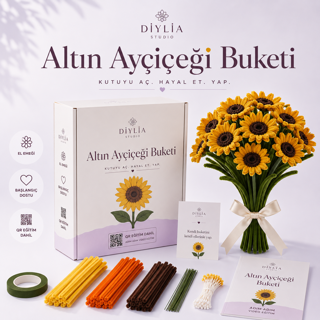 Altın Ayçiçeği Buketi