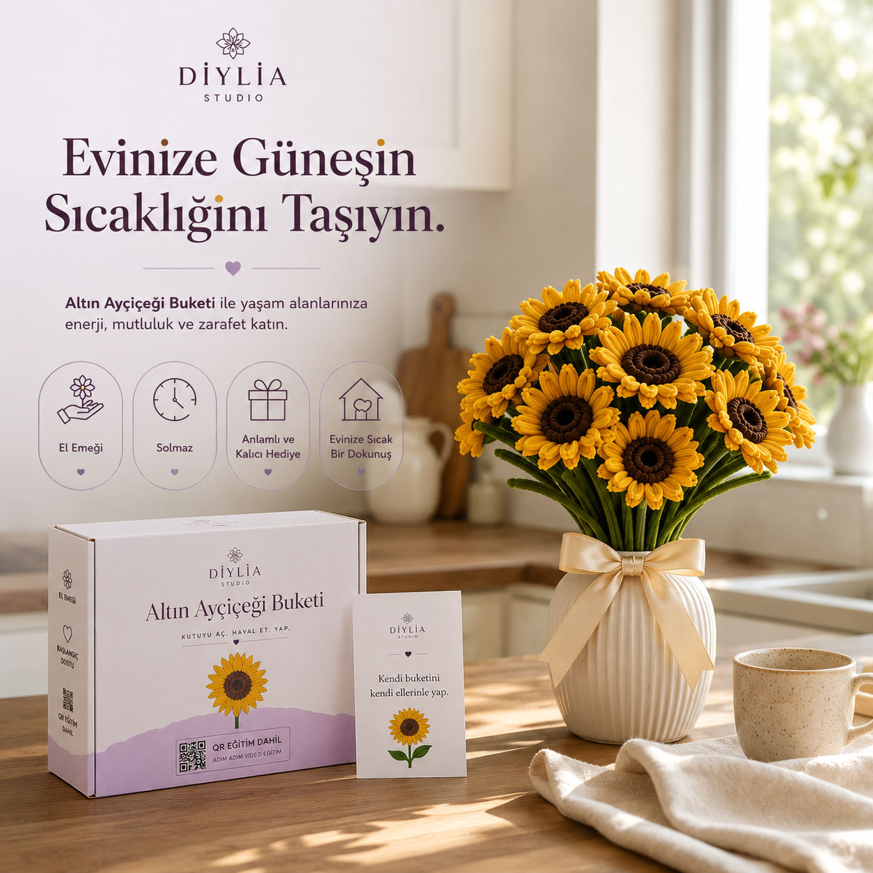 Altın Ayçiçeği Buketi