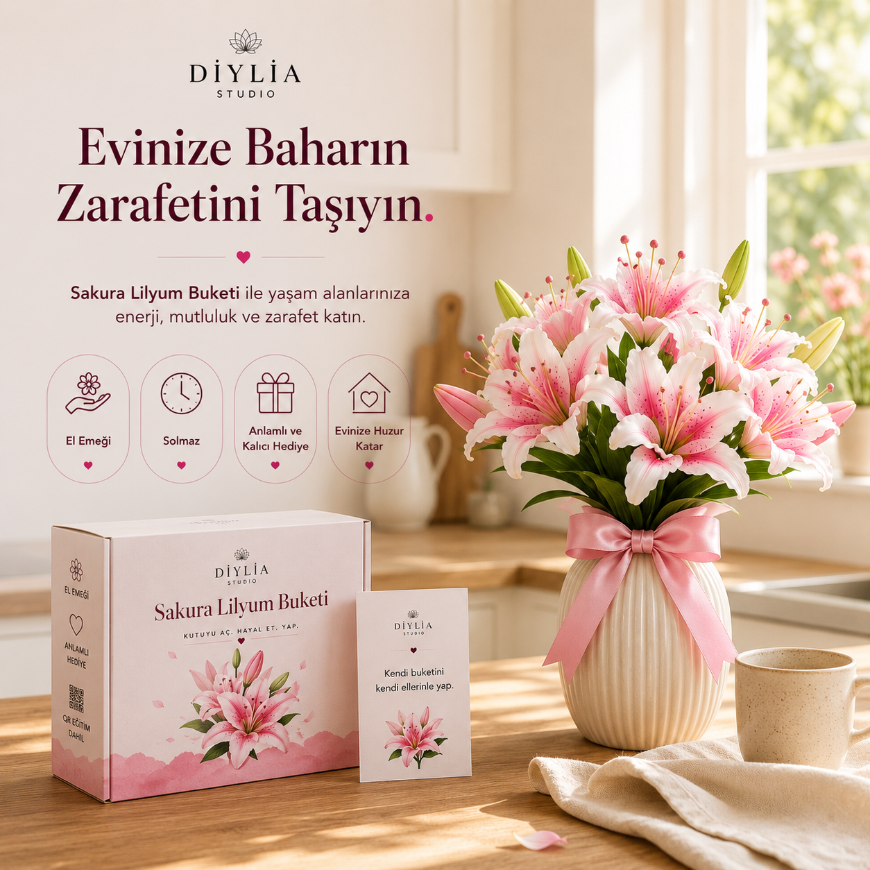 Sakura Lilyum Buketi