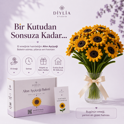 Altın Ayçiçeği Buketi