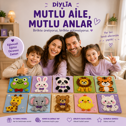 Pofuduk Kirpi Çocuk Örgü Kiti