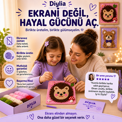 Pofuduk Kirpi Çocuk Örgü Kiti