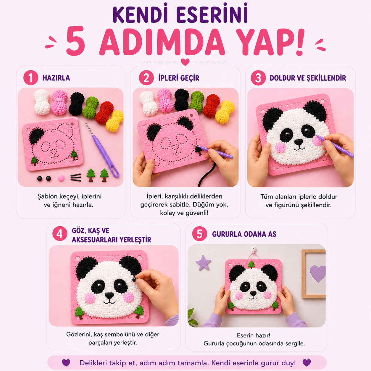 Tombik Panda Çocuk Örgü Kiti