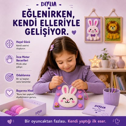 Şeker Tavşan Çocuk Örgü Kiti