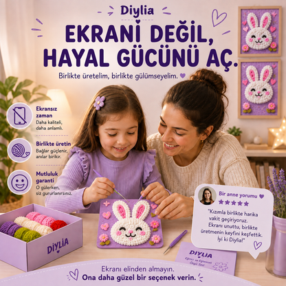 Şeker Tavşan Çocuk Örgü Kiti