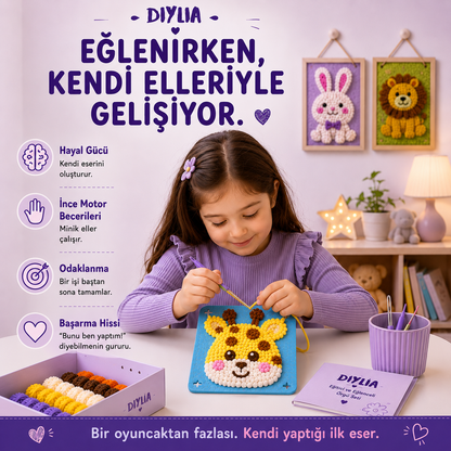 Minik Zürafa Çocuk Örgü Kiti
