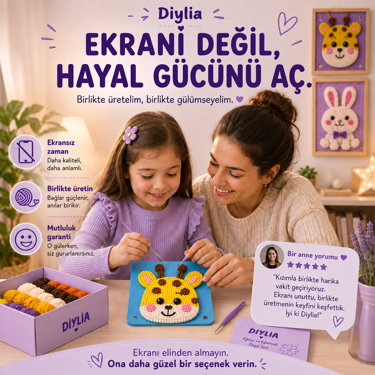 Minik Zürafa Çocuk Örgü Kiti