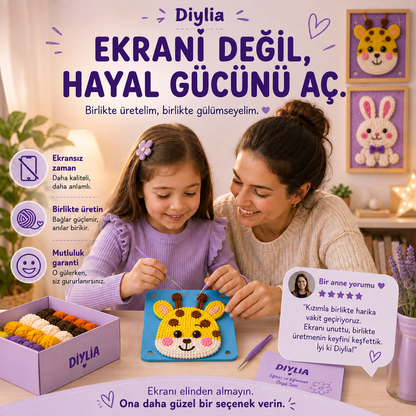 Minik Zürafa Çocuk Örgü Kiti